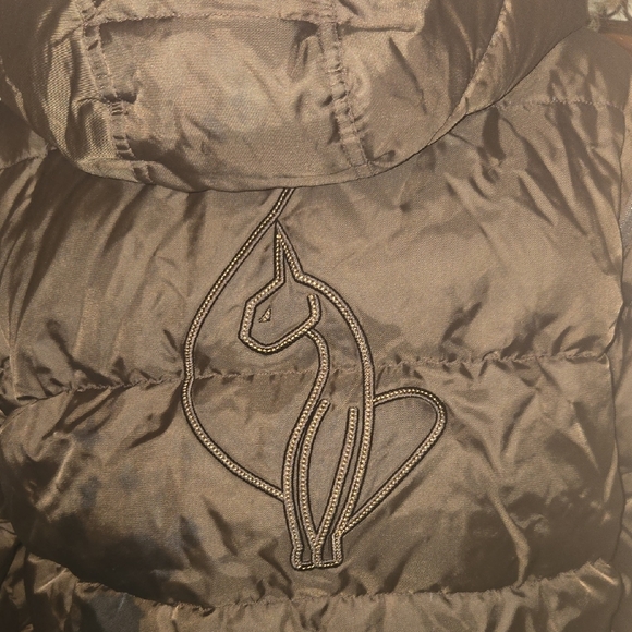 Baby Phat Chocolate Puffer Jacket with Fur Hood - Picture 13 of 14